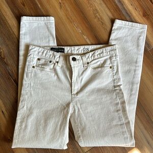 💖J Crew cream mid rise toothpick jean
